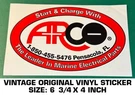 Arco Marine Electrical Parts-vintage Original Vinyl Decal Sticker-start & Charge. Fixed Price $9.48.