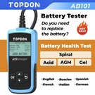 Topdon AB101 Battery Tester Displays Health And Charging Status. Fixed Price $24.99.