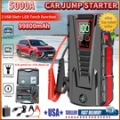 99800MAH 5000A Car Jump Starter Peak Battery Charger Booster Power Bank Portable. Fixed Price $28.99.