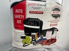 New Justin Case Deluxe Safety Kit Black, 8FT Cables, 12 Tow Strap, Light M455. Fixed Price $28.11.