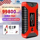 Portable Car Jump Starter Power Bank 99800MAH Emergency Start-up Charger 12V. Fixed Price $26.99.