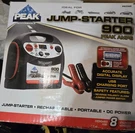 Peak PKC0AZ Jump Starter 900 Amps Usb Outlet, Rechargeable 12V 18AH Agm. Fixed Price $50.00.