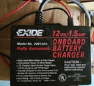 Exide 7001204 Fully Automatic Onboard 12V 1.5 Amp Battery Charger Boat Truck Car. Fixed Price $28.00.
