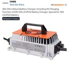 New Chins Lithium Battery Charger 43.8V/58.4V. Fixed Price $125.00.