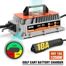 48V 18A Golf Cart Charger 1250W For Lead-acid Battery 7-STAGE Etl IP67. Fixed Price $135.97.