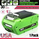 6.0AH For Greenworks Volt G-max Lithium Battery 29472 29462 29252 20202. Fixed Price $39.00.