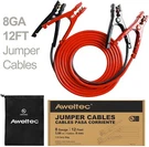 Aweltec 8 Gauge Jumper Cables 12FT Ul-listed Heavy Duty Booster With Carry Bag. Fixed Price $19.99.