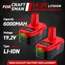 2PACK 19.2 Volt 6.0AH For Craftsman C3 Diehard Lithium Ion Xcp Battery 11375 New. Fixed Price $50.99.