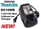 Makita DC10WB 7.2V - 10.8V Volt Max Lithium Battery Charger *new In Box*. Fixed Price $58.99.