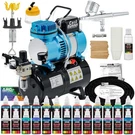 Master Gravity Airbrush Tank Compressor Kit With 24 Color Acrylic Paint Set. Fixed Price $219.99.