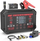 Starter With Air Compressor, 4000A Peak Portable Car Battery Jumper Star.... Fixed Price $79.86.