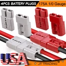 4X Battery Plugs Quick Disconnect Jumper Cable Connectors Winch 175A. Fixed Price $17.77.