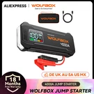 Wolfbox JS24 4000A Portable Jump Starter Battery Pack Power Bank 24000MAH. Fixed Price $242.00.