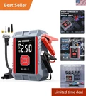 8000A Jump Starter With Air Compressor, 26800MAH Car Battery X6. Fixed Price $72.08.