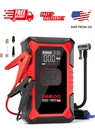 Gooloo Jump Starter With Air Compressor, 3000A Portable Car Battery. Fixed Price $67.99.