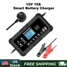 BLACK,12V-15A/24V-8A Smart Car Battery Charger Maintainer For Lead Acid Lithium. Fixed Price $24.99.