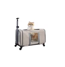 Trolley Carrier For 2 Cats, Large Pet Transport Box With Wheels, Rolling. Fixed Price $65.99.