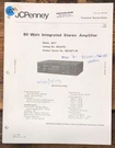 Jc Penny Model 3871 Amplifier Service Manual *original*. Fixed Price $19.97.