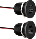 Acegoo Rv Usb Outlet All-aluminum Type + Ports 12V/24V Small PANEL*2. Fixed Price $48.86.