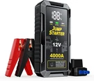 Car Battery Jump Starter With 4000A Peak Smart Clip Lcd Display And 3 Modes Flas. Fixed Price $138.99.