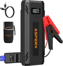 Asperx Car Jump Starter, 4000A Peak Battery For All Gas 10.0L Ink. Fixed Price $82.62.