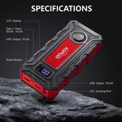 Kopuo 6000A Jump Starter, 12V Car Battery Up To 9.0L Gas & 7.0L Di. Fixed Price $151.00.