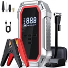 Wolfbox Jump Starter With Air Compressor, 5000A Portable Car Battery Booster. Fixed Price $79.99.