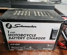 Schumacher One Amp Motorcycle Battery Charger 6/ 12 Volt. Fixed Price $32.00.