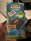 New Rayovac 7 Hour Power Charger W/ 4 Aa Batteries, Micro-usb & Apple Cord. Fixed Price $15.00.