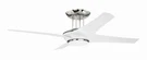 Cam 1-LIGHT 54" Hanging Ceiling Fan White With Polished Nickel. Fixed Price $597.50.