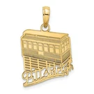 14K Yellow Gold Pittsburgh Incline (tram/cable Car) Pendant. Fixed Price $464.95.