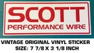 Scott Performance Wire Vintage Original Vinyl Decal Sticker - Racing Engine. Fixed Price $7.25.
