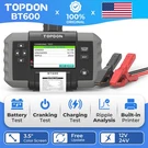 New Topdon BT600 12V Digital Battery/electrical System Tester With Printer. Fixed Price $139.99.