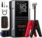 Wolfbox Jump Starter With Air Compressor, 4000A Portable Car Battery Booster. Fixed Price $129.99.