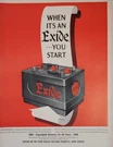 Battery Exide Start Car Auto 60 Years Original 1948 Print Advertisement. Fixed Price $11.95.