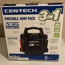 Cen-tech Portable Jump Pack 3-IN-1 Starter, 630 Peak Amps. Fixed Price $50.00.