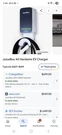 Juice Box Electric Vehicle Charging Station W/ Wifi Model 2JBO401RNA-HJWX-222. Fixed Price $280.00.
