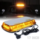44 Led Rooftop Strobe Light Bar 17" Amber White Emergency Beacon Magnetic Truck. Fixed Price $64.78.