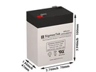 Sigmastek 6V 4.5AH Battery Replacement For ML4-6. Fixed Price $12.55.
