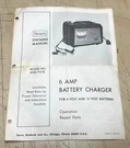 Vtg Original Sears Amp Battery Charger Owner's Manual 608.71518 Bi-fold Sheet. Fixed Price $15.95.
