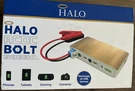 Halo Bolt 58830 Portable Charger Car Jump Start, Usb, Led Light, Ac Outlet, Blue. Fixed Price $79.99.