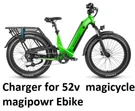 Battery Charger For Magicycle Ocelot Deer Ebike Special 3 Prong 52V 58.8V. Fixed Price $109.00.