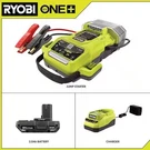 Ryobi One+ 18V Cordless 1600A Jump Starter With 2.0 Ah Battery And Charger P7110. Fixed Price $130.00.