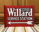 Willard Battery Service Station Flange Sign 2 Sided Vintage Style Wall Decor. Fixed Price $42.00.