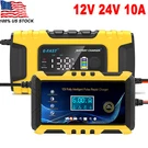 Smart Car Battery Charger 10A 12V 24V Maintainer Trickle Fast Agm Atv Us. Fixed Price $25.99.