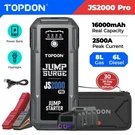 Topdon 2500AMP Usb Car Jump Starter Pack Booster Battery Charger Power Bank. Fixed Price $80.00.