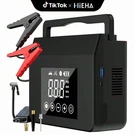 Hieha Portable Car Jump Starter With Air Compressor & Digital Inflator, 4000A. Fixed Price $75.00.