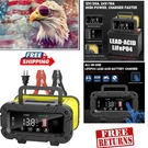 High-power 20A Car Battery Charger Compatible With Lithium & Lead-acid Types. Fixed Price $69.73.