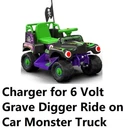 Ac Power Supply Battery Charger For 6V Grave Digger Ride Car Monster Truck. Fixed Price $13.00.