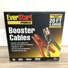 Everstart 20 Foot 4 Gauge, Automotive Booster Cables, Jumper. Fixed Price $39.99.